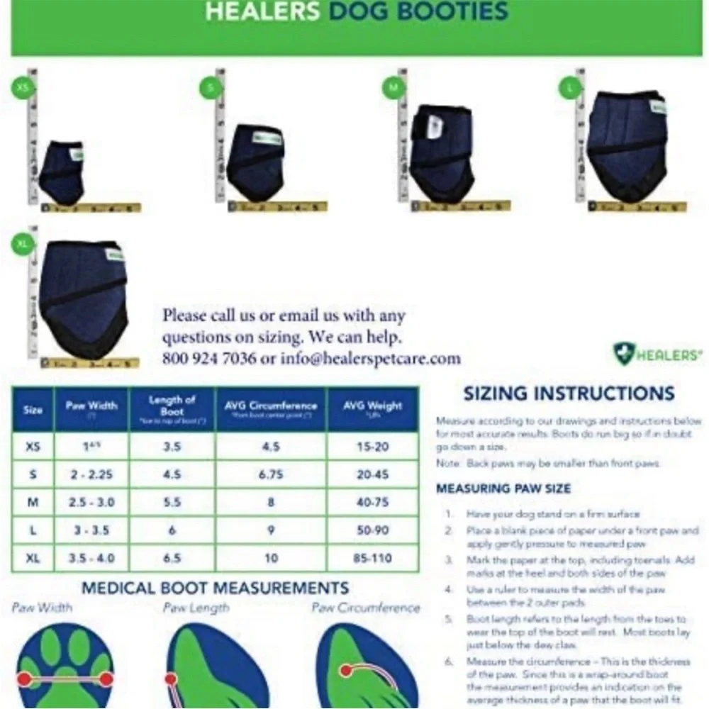 HEALERS Medical Dog Boots and Bandages - Small Navy Blue